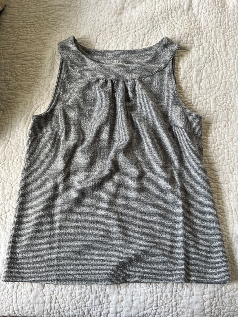 Talbots Sleeveless Gray Knit Tank Top - Classic Women's Top
